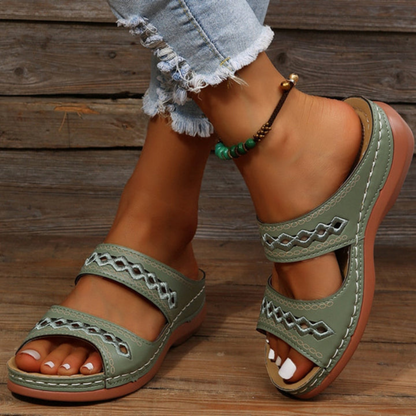 Zomerse Dames Sandalen met Dubbele Riem