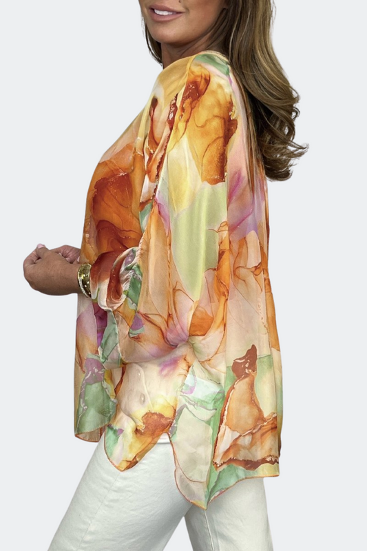 Zomerse Damesblouse Angie van Chiffon