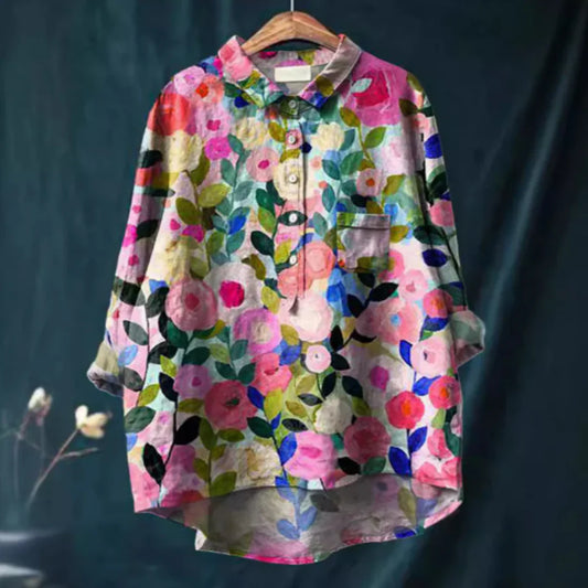 Zomerse Damesblouse met Bloemenprint