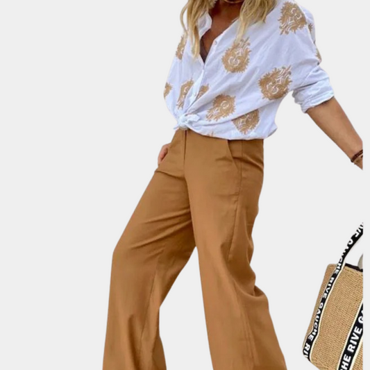 Zomerse Luchtige Damesblouse met Knoopprint