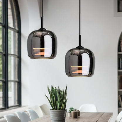 Zwarte Glazen Hanglamp Elin - Scandinavisch Glas