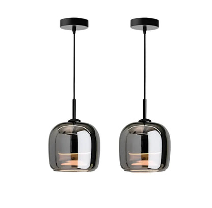 Zwarte Glazen Hanglamp Elin - Scandinavisch Glas