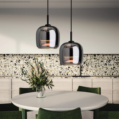 Zwarte Glazen Hanglamp Elin - Scandinavisch Glas