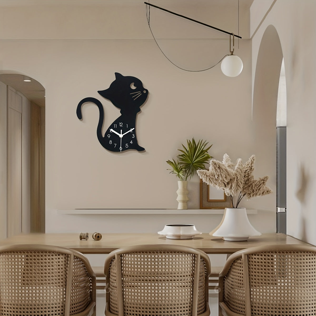 Horloge murale de chat moderne et classique pour la décoration de la maison