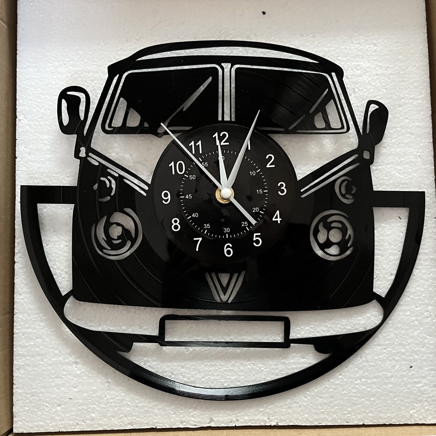 Horloge murale rétro en vinyle avec LED Emanate