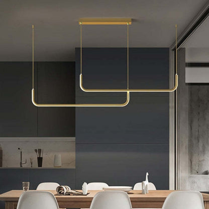 Edge - Strakke LED Hanglamp in Metaal en Silicoon