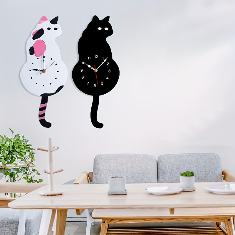 Horloge murale chat ludique Chroma pour la maison