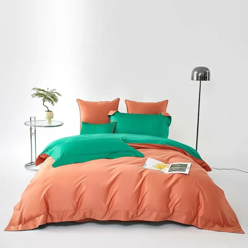 Dream Orange Green – Dekbedovertrekset van Egyptisch Katoen