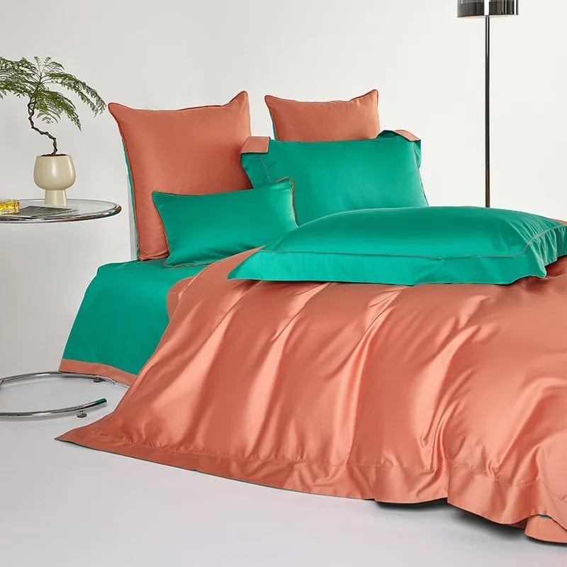 Dream Orange Green – Dekbedovertrekset van Egyptisch Katoen