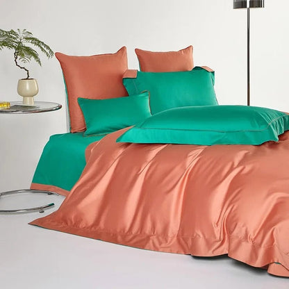 Dream Orange Green – Dekbedovertrekset van Egyptisch Katoen