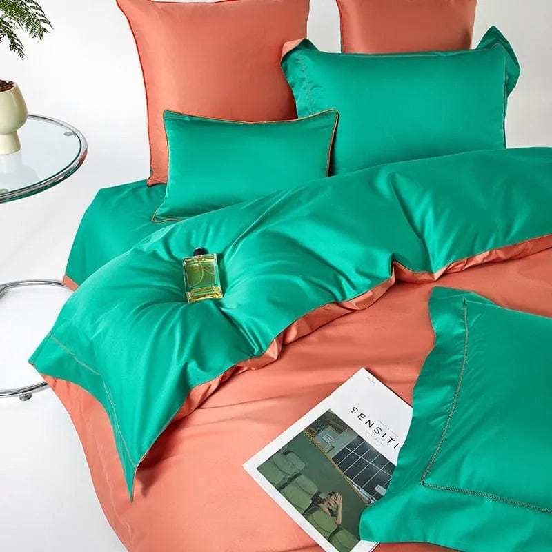 Dream Orange Green – Dekbedovertrekset van Egyptisch Katoen