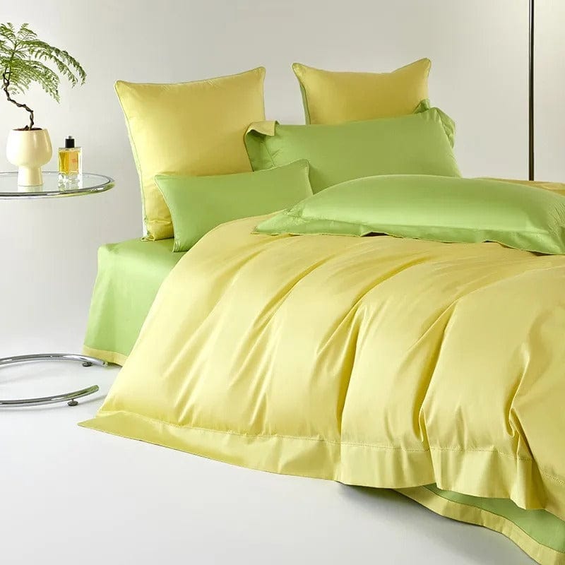 Dream Yellow Green – Dekbedovertrekset van Egyptisch Katoen