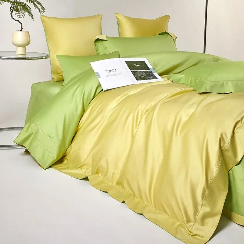 Dream Yellow Green – Dekbedovertrekset van Egyptisch Katoen