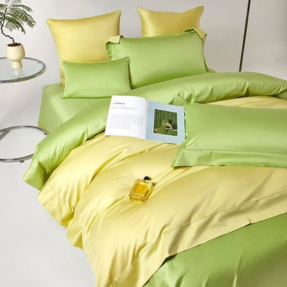 Dream Yellow Green – Dekbedovertrekset van Egyptisch Katoen