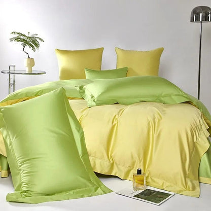 Dream Yellow Green – Dekbedovertrekset van Egyptisch Katoen