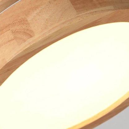 WoodCircle™ – Elegante Houten Ronde Plafondlamp