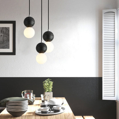 Aurora Hanglampen LED - Zwart en Wit Glas voor Modern