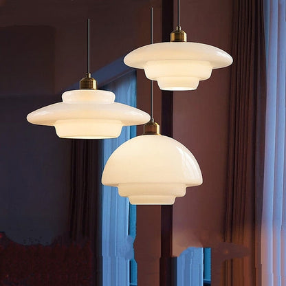 PureLuxe™ – Elegante Witte Glazen Hanglamp