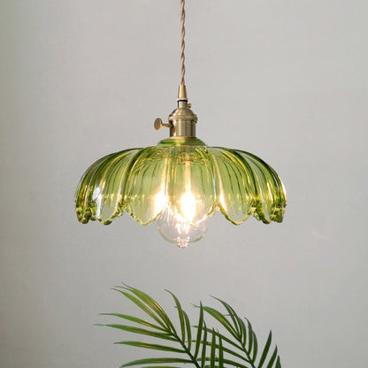 VINTAGE BLOEM Hanglamp – Glazen Plafondlamp