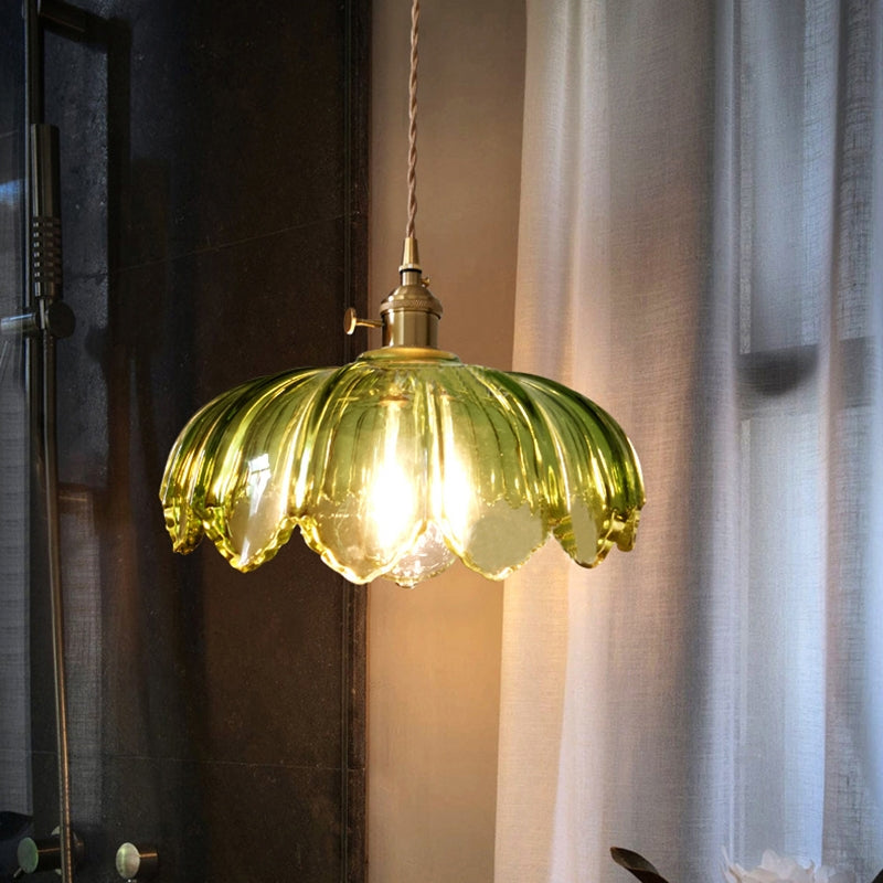 VINTAGE BLOEM Hanglamp – Glazen Plafondlamp