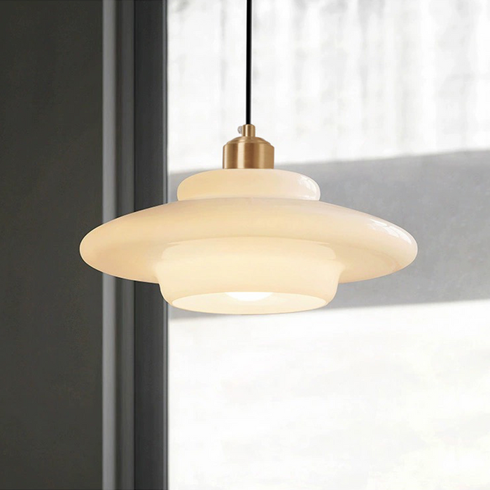 PureLuxe™ – Elegante Witte Glazen Hanglamp