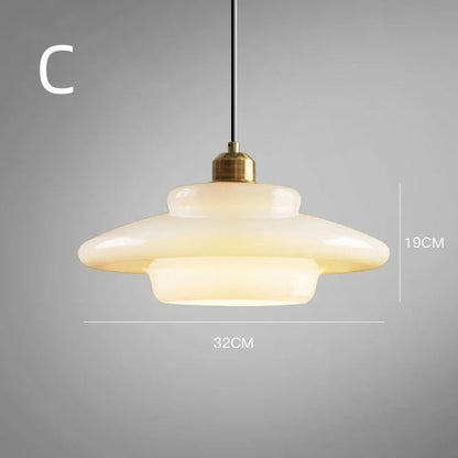 Ivorylight - Lámpara colgante de cristal marfil para una iluminación elegante