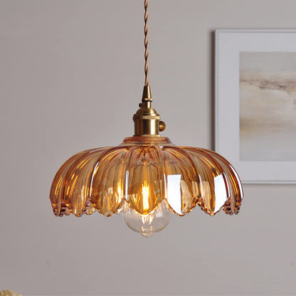 VINTAGE BLOEM Hanglamp – Glazen Plafondlamp