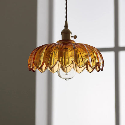 VINTAGE BLOEM Hanglamp – Glazen Plafondlamp