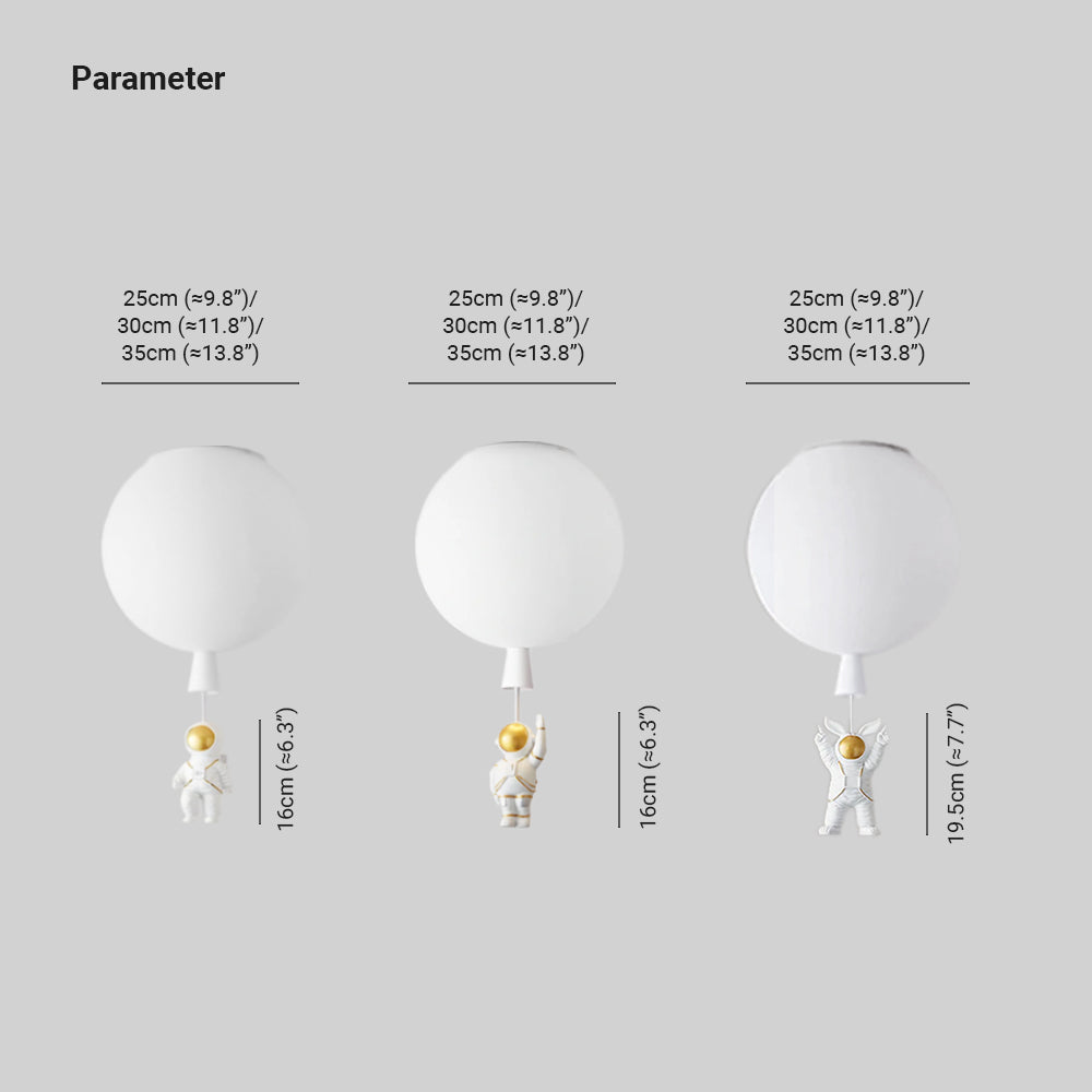 Fateh Moderne Maan/Astronauten LED Plafondlamp van Acryl voor