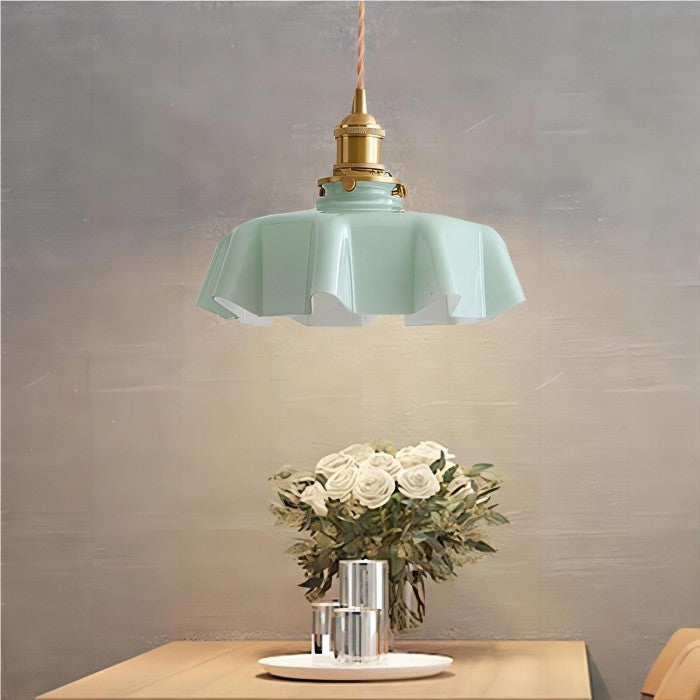 FloralRetro™ – Crème Glazen Bloemvormige Hanglamp