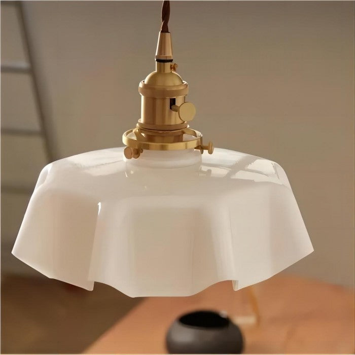 FloralRetro™ – Crème Glazen Bloemvormige Hanglamp