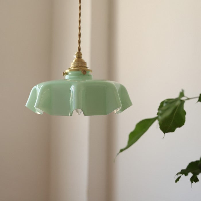 FloralRetro™ – Crème Glazen Bloemvormige Hanglamp