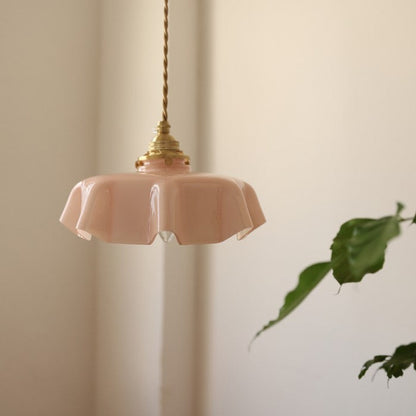 FloralRetro™ – Crème Glazen Bloemvormige Hanglamp