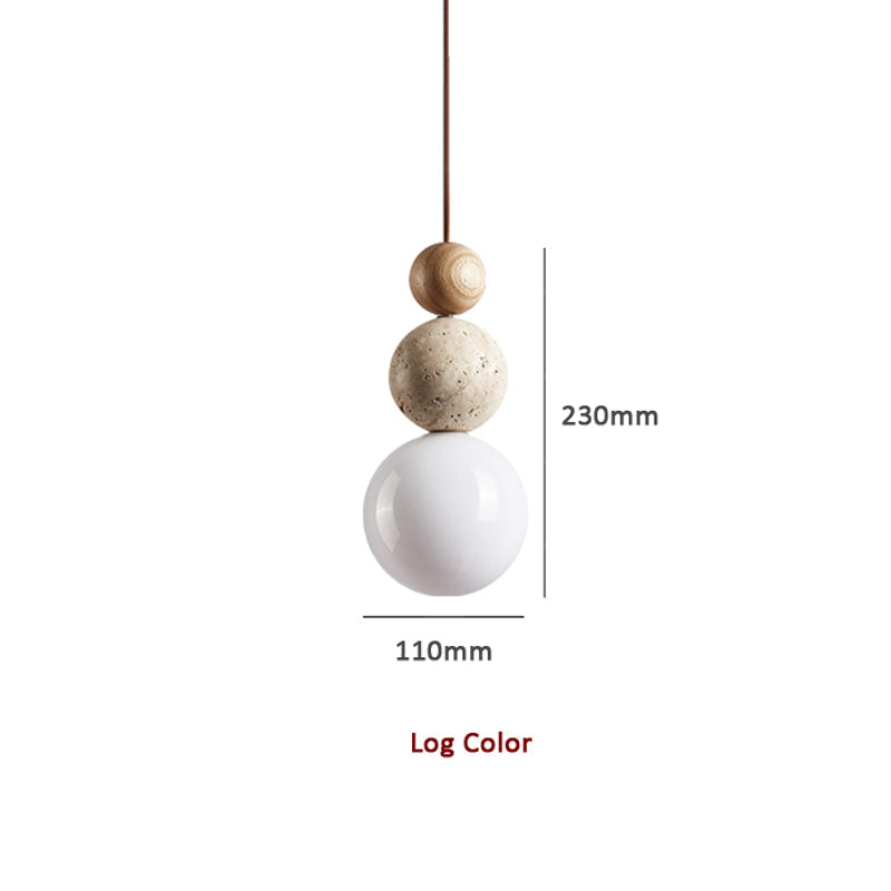 Lampe suspendue en travertin moderne de style simple - Éclairage intemporel pour votre intérieur