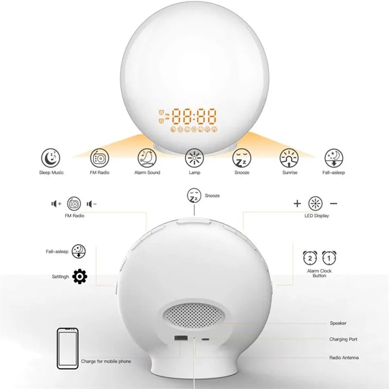 Johannesburg Multifunctionele Slaaplamp met Alarm